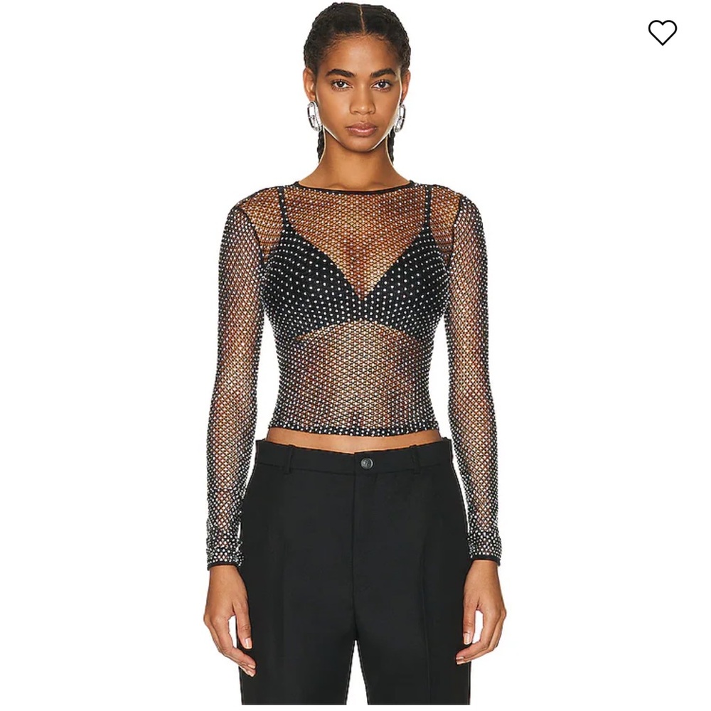 BALENCIAGA Crystal Mesh Top size small- NWT